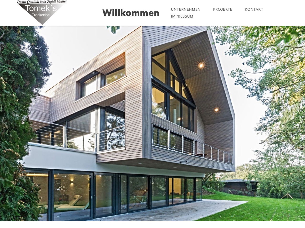 Alte Website von Tomeks Trockenbau